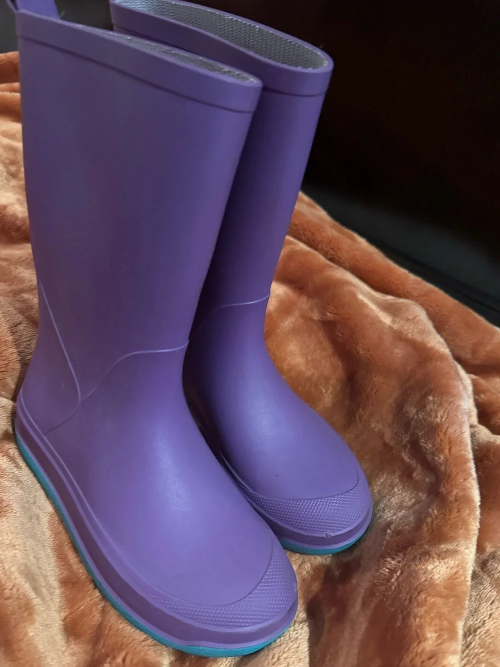 Purple Kids Rain Boots